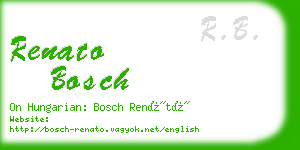 renato bosch business card